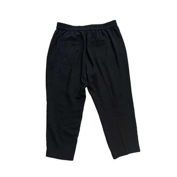 J. Crew Factory Women's 12 Jamie Pant Crop Crepe Business Black Elastic Waist - Picture 5 of 10